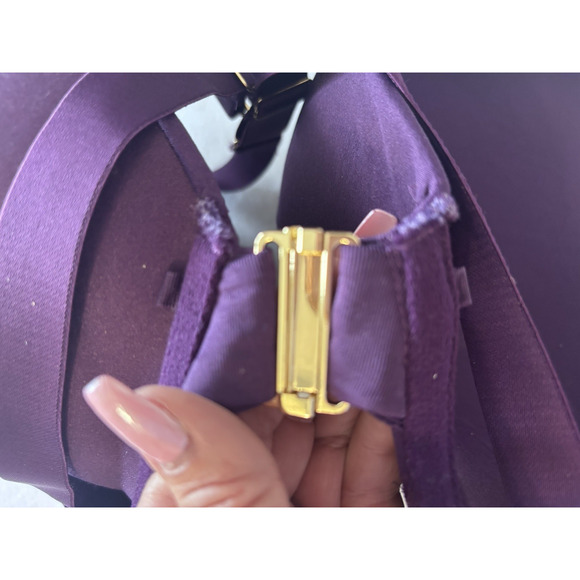 Cacique Purple Lace Balconette Bra 46DDD Full Coverage Underwire - Picture 5 of 7